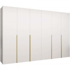 Six-Leaf Wardrobe Alicante 163055729 300x52x202cm White-Gold