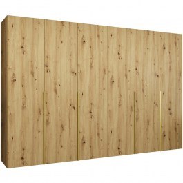 Six-Leaf Wardrobe Alicante 163055779 300x52x202cm Natural-Gold NATURAL