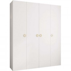 Ντουλάπα Τετράφυλλη Como I 163056089 200x52x246cm White-Gold