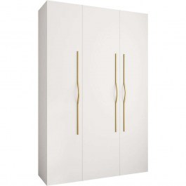 Three-Leaf Wardrobe Como II 163056309 160x52x246cm White-Gold WHITE