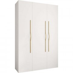 Three-Leaf Wardrobe Como II 163056309 160x52x246cm White-Gold