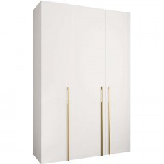 Three-Leaf Wardrobe Como III 163056639 160x52x246cm White-Gold