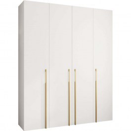 Four-Leaf Wardrobe Como III 163056779 200x52x246cm White-Gold WHITE
