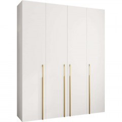 Four-Leaf Wardrobe Como III 163056779 200x52x246cm White-Gold