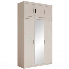 Three-Leaf Wardrobe With Mirror & Loft Elena Plus 163083849 133x53x246cm Cashmere