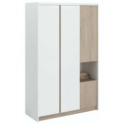 Three-Leaf Wardrobe Peonia 162825609 122,5x50x184cm Natural-White