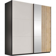 Double-Leaf Sliding Wardrobe With Mirror Evora 163062379 203x65x215cm Multi