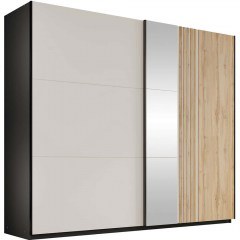 Double-Leaf Sliding Wardrobe With Mirror Evora 163062389 250x65x215cm Multi