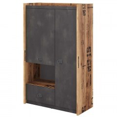 Double-Leaf Wardrobe Fargo Mini 162718309 90x42x140,5cm Natural-Anthracite