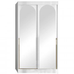 Double-Leaf Sliding Wardrobe With Mirror Modin 162898759 120x65x216cm White