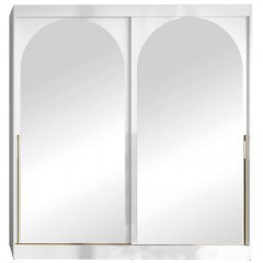 Double-Leaf Sliding Wardrobe With Mirror Modin 162898749 200x65x216cm White