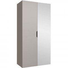 Double-Leaf Wardrobe With Mirror Malaga Plus 162903409 100x52x202cm Cashmere