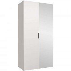 Double-Leaf Wardrobe With Mirror Malaga Plus 162903389 100x52x202cm White