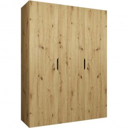 Three-Leaf Wardrobe Malaga 162903469 150x52x202cm Natural NATURAL