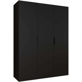 Three-Leaf Wardrobe Malaga 162903449 150x52x202cm Black BLACK