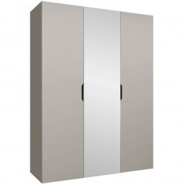 Three-Leaf Wardrobe With Mirror Malaga Plus 162903509 150x52x202cm Cashmere CASHMERE
