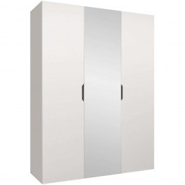 Three-Leaf Wardrobe With Mirror Malaga Plus 162903489 150x52x202cm White WHITE