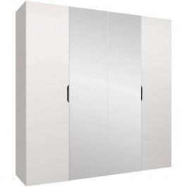 Ντουλάπα Τετράφυλλη Με Καθρέπτη Malaga Plus 162903679 200x52x202cm White WHITE