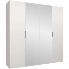 Four-Leaf Wardrobe With Mirror Malaga Plus 162903679 200x52x202cm White