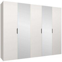 Ντουλάπα Πεντάφυλλη Με Καθρέπτη Malaga Plus 162903779 250x52x202cm White