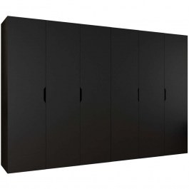 Six-Leaf Wardrobe Malaga 162903879 300x52x202cm Black BLACK