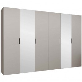 Six-Leaf Wardrobe With Mirror Malaga Plus 162903979 300x52x202cm Cashmere CASHMERE