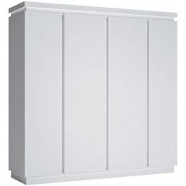 Four-Leaf Wardrobe Lynx 162286409 215,7x60x217cm White WHITE