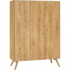 Three-Leaf Wardrobe Nature 16802259 149,5x58x207cm Natural
