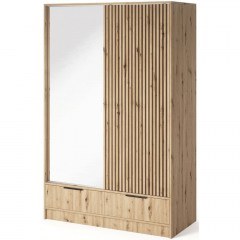 Double-Leaf Sliding Wardrobe With Mirror Vanced II 162898449 120x60x204cm Natural