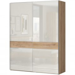 Double-Leaf Sliding Wardrobe Giallo 161636539 182x61x224cm Natural-Beige