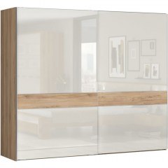 Ντουλάπα Δίφυλλη Συρόμενη Giallo 161636559 230x61x224cm Natural-Beige