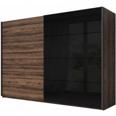 Ντουλάπα Δίφυλλη Συρόμενη Kappa 16347839 16347839 220x61x210cm Walnut-Black