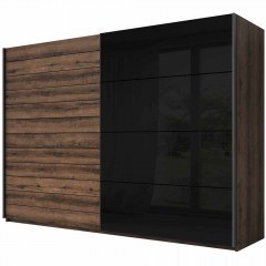 Double-Leaf Sliding Wardrobe Kappa 16347849 16347849 270x61x210cm Walnut-Black