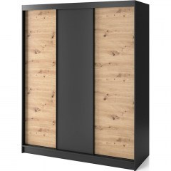 Sliding Wardrobe Svole III 162738409 180x60x220cm Natural-Black