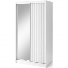 Double-Leaf Sliding Wardrobe With Mirror Bico II 162738079 120x60x220cm White