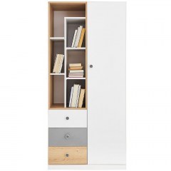 Single-Leaf Wardrobe Pixel 162615159 80x40x170cm Multi-White