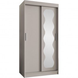 Double-Leaf Sliding Wardrobe With Mirror Spoti 163058209 100x62x200cm Cashmere CASHMERE