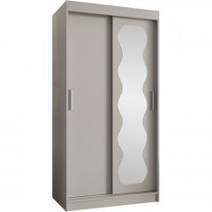 Double-Leaf Sliding Wardrobe With Mirror Spoti 163058209 100x62x200cm Cashmere