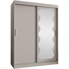 Double-Leaf Sliding Wardrobe With Mirror Spoti 163058329 150x62x200cm Cashmere