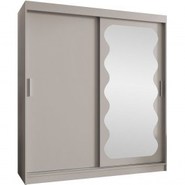 Double-Leaf Sliding Wardrobe With Mirror Spoti 163058639 180x62x200cm Cashmere CASHMERE