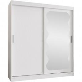 Double-Leaf Sliding Wardrobe With Mirror Spoti 163058609 180x62x200cm White WHITE