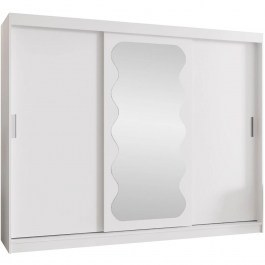 Sliding Wardrobe With Mirror Spoti 163058709 250x62x200cm White WHITE