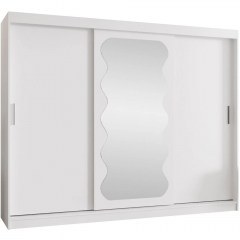 Sliding Wardrobe With Mirror Spoti 163058709 250x62x200cm White