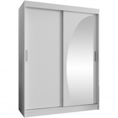Double-Leaf Sliding Wardrobe With Mirror Wika 162894969 150x62x200cm White