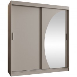 Double-Leaf Sliding Wardrobe With Mirror Wika 162895029 180x62x200cm Cashmere CASHMERE