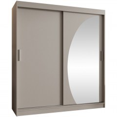 Double-Leaf Sliding Wardrobe With Mirror Wika 162895029 180x62x200cm Cashmere