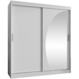 Double-Leaf Sliding Wardrobe With Mirror Wika 162895019 180x62x200cm White WHITE