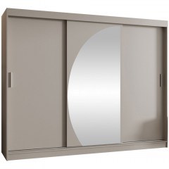 Sliding Wardrobe With Mirror Wika 162895219 250x62x200cm Cashmere