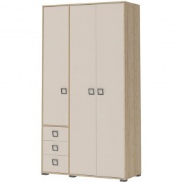 Three-Leaf Wardrobe Riddle 161591799 126x56x236cm Oak-Sand OAK-SAND