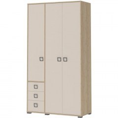 Three-Leaf Wardrobe Riddle 161591799 126x56x236cm Oak-Sand